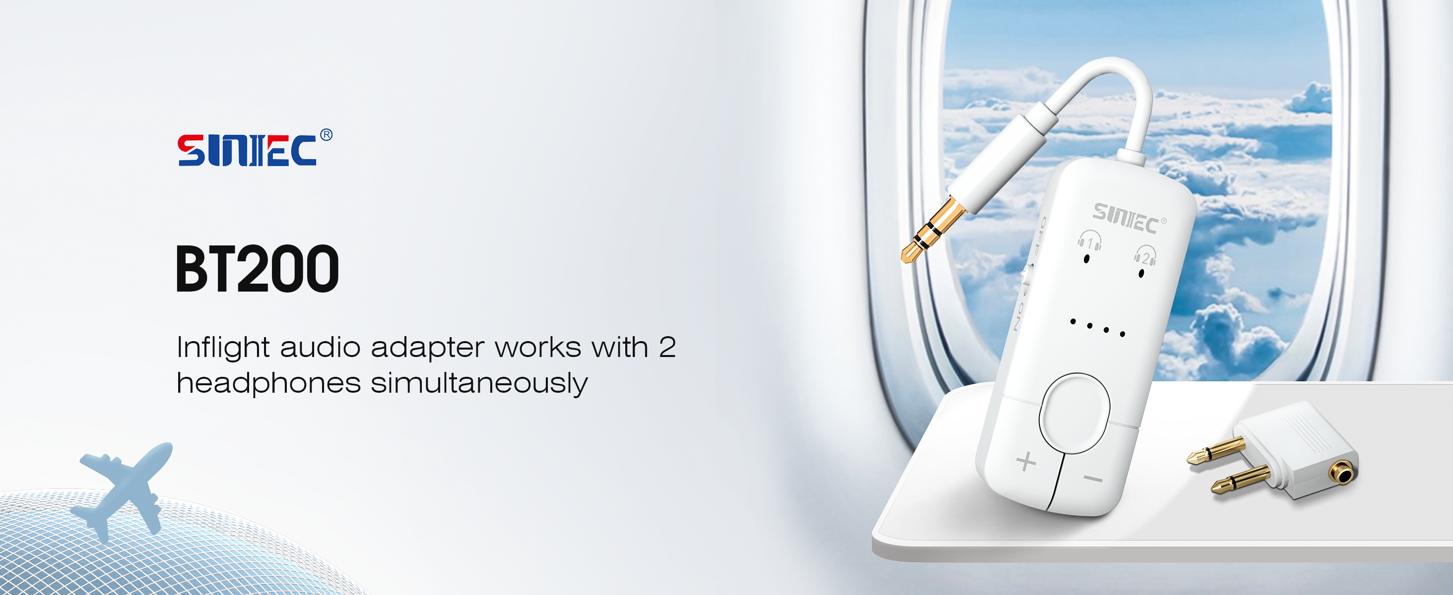 Amazon.com: Sunitec Bluetooth 5.3 Transmitter for Airplane Connect